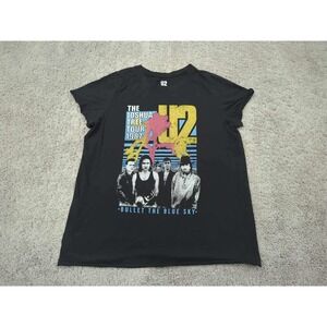 U2 Joshua‎ Tree Tour T-Shirt Womens Size 1 Graphic Band Tee Bullet the Blue Sky